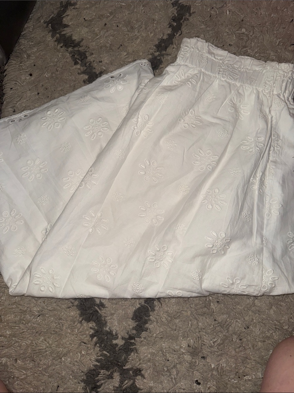 Universal Thread White Eyelet Midi Skirt